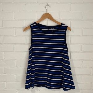Gap Easy Tee Blue Striped Trapeze Tank